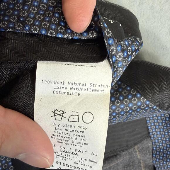 Lauren Ralph Lauren Dress Pants Mens 44x30 Gray Plaid 100% Wool Classic Fit - Picture 6 of 8